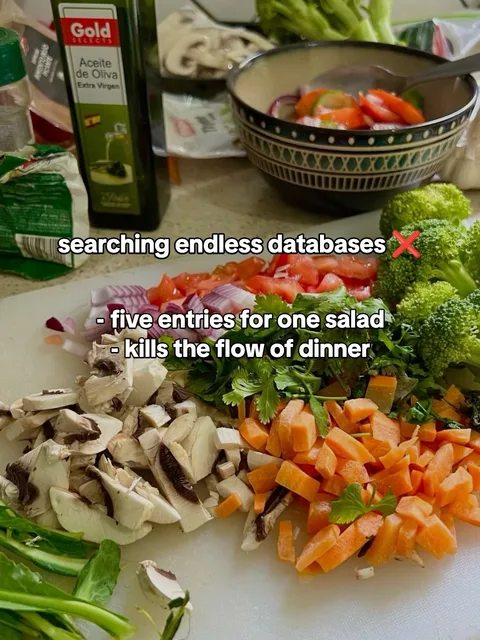 Slide 3 of 4: searching endless databases β - five entries for one salad - kills the flow of dinner