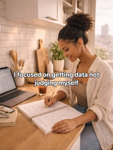 Slide 4 of 7: I focused on getting data not judging myself