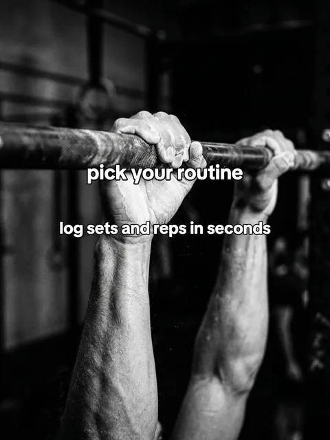 Slide 2 of 5: pick your routine log sets and reps in seconds