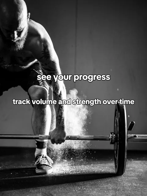 Slide 3 of 5: see your progress track volume and strength over time