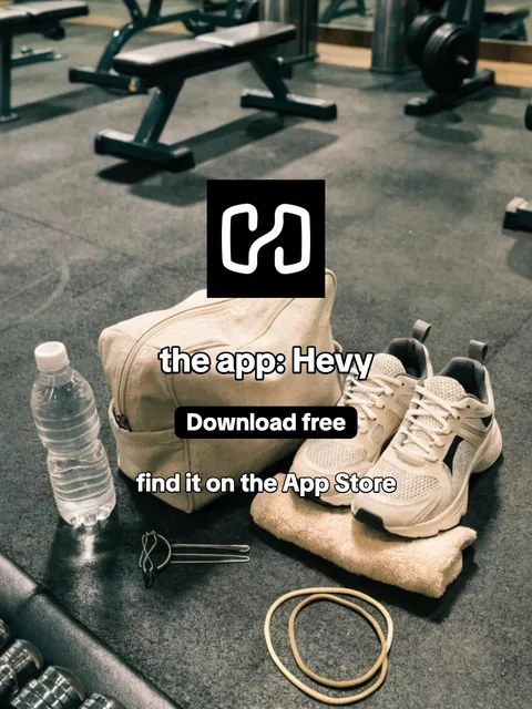 Slide 5 of 5: the app: Hevy Download free find it on the App Store